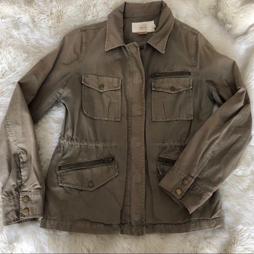 J. Crew classic twill chino utility jacket